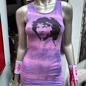 ⚡️JIM MORRISON TieDye graffiti tagged retro tank S